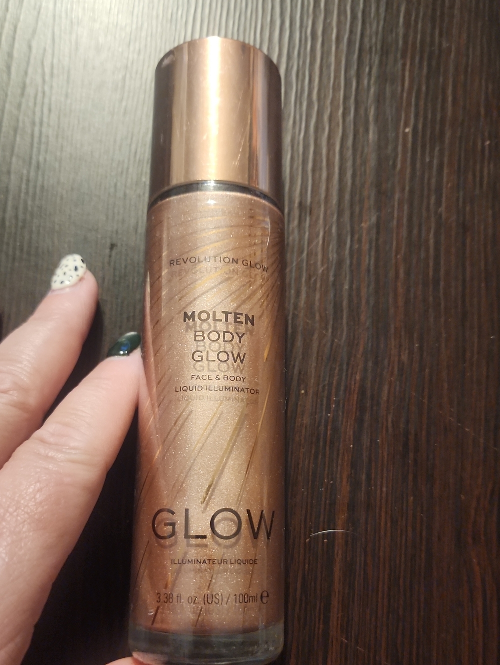 Revolution Molten Body Glow Liquid Illuminator - Bronze Shimmer Rose Gold